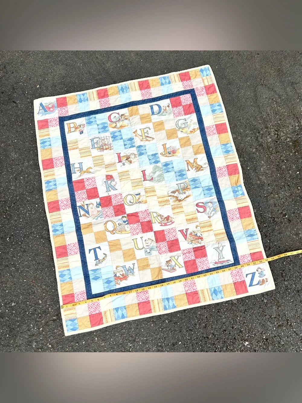 Handmade ABC Quilt Blanket for Baby